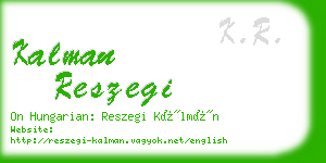 kalman reszegi business card